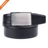 Men's 1.5" Wide Jeans Plaque Genuine Leather Belt Stitched Cowhide Leather Strap