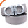 Hongmioo Double Ring Split Leather Wide Belt With Sleek Silver Plate Buckle
