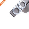 Hongmioo Double Ring Split Leather Wide Belt With Sleek Silver Plate Buckle