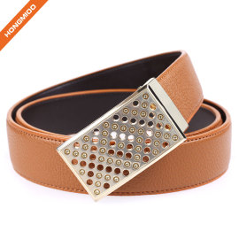 Plate Buckle Leather Belt Personality Classic Head Leather Belt Gift Choice