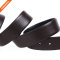 Men Plain Cowhide Leather Waistband Custom Smooth Metal Plate Buckle Belt