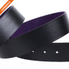 Gentlemen Waistband Luxury Genuine Leather Black Dress Belt With Round Plaque Buckle