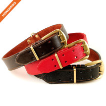 Luxury Stitched Double Prong Pin Buckle Belt