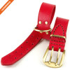 Luxury Stitched Double Prong Pin Buckle Belt