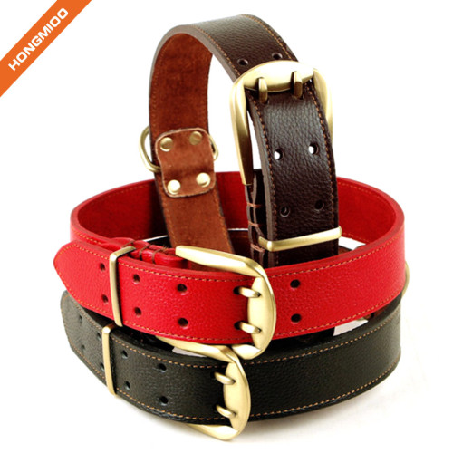 Luxury Stitched Double Prong Pin Buckle Belt