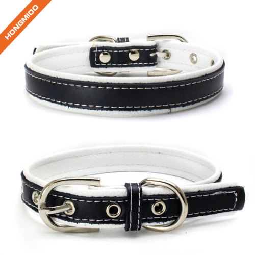 Colorful Strap Leather Fancy Sliver Pin Buckle Dog Collar