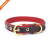 Fancy Color Western Style Golden Pin Buckle Leather Dog Collar