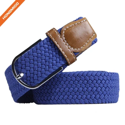 Wholesale Price Ladies Royal Blue Pin Buckle Polyester Belt