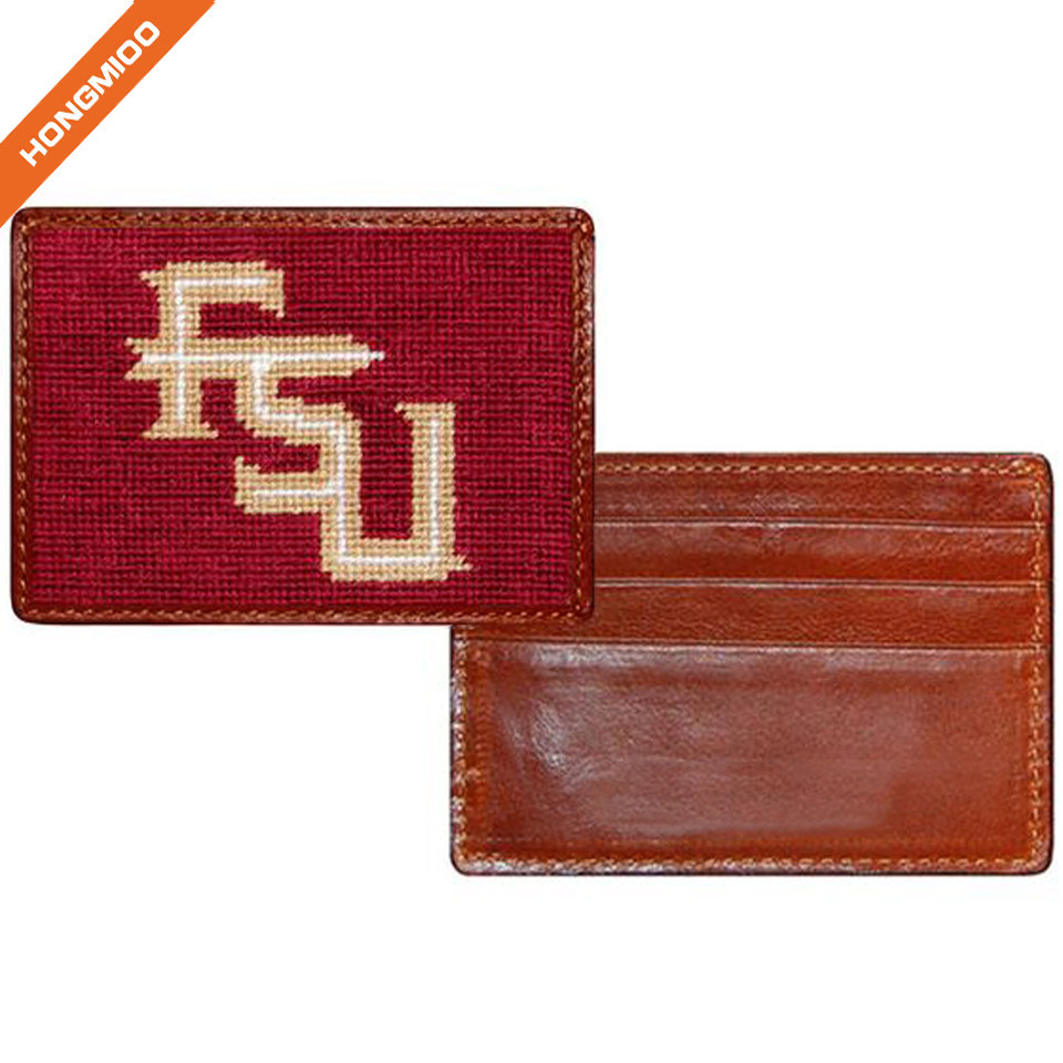 Hongmioo Slim Front Genuine Leather Pocket Wallet Different Letters Design - Detail