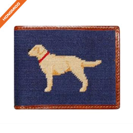 Cute Hand Made Animal Pattern Design Real Leather Needlepoint Pocket Wallet