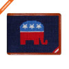 Cute Hand Made Animal Pattern Design Real Leather Needlepoint Pocket Wallet