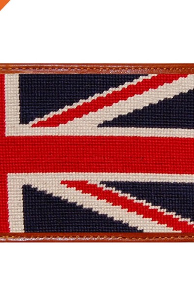 Full Grain Leather Hongmioo Navy Color Different Pattern Design Needlepoint Mens Wallet