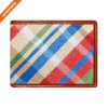 Full Grain Leather Hongmioo Navy Color Different Pattern Design Needlepoint Mens Wallet
