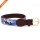 Colorful Mens Full Grain Leather Handmade Needlepoint Belts With Gold Pin Buckle