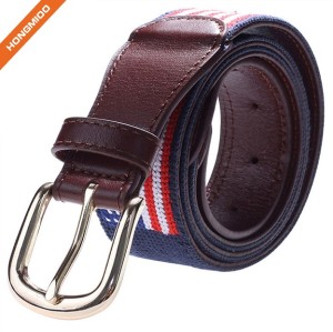 Classical Design American Flag Top Grain Leather Wide Adjustable Belts