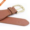 Popular Design Navy Background Embroidery Boat Anchor Top Grain Leather Belts