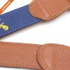 Popular Design Navy Background Embroidery Boat Anchor Top Grain Leather Belts