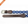 Italy Cowhide Genuine Leather Mens Wide Belts Embroidery Tall Size Waistbelt