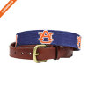 New Custom Needlepoint Golf Belt in Bark-Tanned Cow Leather with Solid Copper Buckle