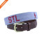 Hand-Stitched Letter Design Needlepoint Genuine Leather Belts By Hongmioo
