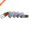 Custom Label Light Gray Polyester Material Belts With Split Leather