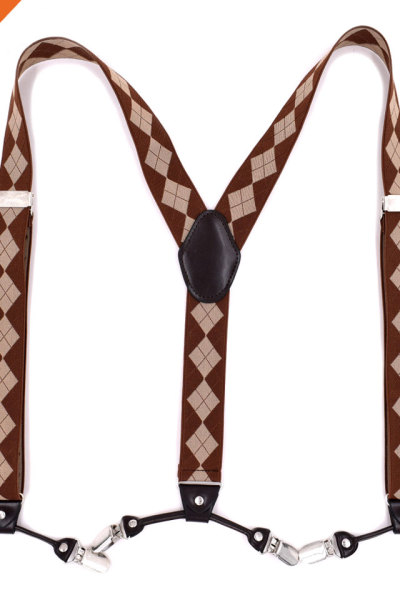 Mens Suspenders Y Style 1.4" Wide Adjustable Solid Straight Clip Suspenders