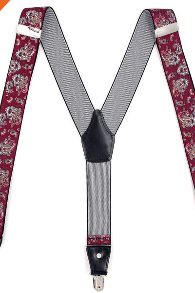 Hongmioo Durable Print Pattern Elastic Polyester Mens Suspender Daily Shirttail Garter