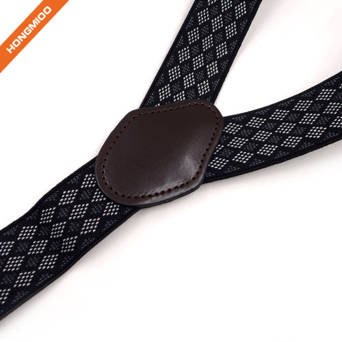 Handmade Print Pattern Mens Fabric Polyester Y-Back Suspenders