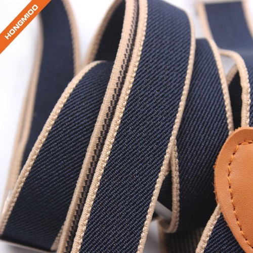 2cm Wide Solid Blue Y-Back Elastic Polyester Suspender Mix Color Shirttail Garter
