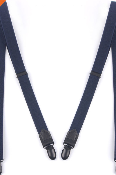 Slim No Cross Mens Adjustable Metal Clips Suspender Handmade Durable Shirt Stays