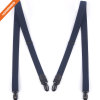 Slim No Cross Mens Adjustable Metal Clips Suspender Handmade Durable Shirt Stays