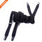 Pure Black X-Back 4 Strong Snap Hooks Suspender High Quality Soft Polyester Material Shirt Stays