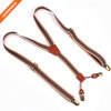 Mens Elastic Fully Adjustable Suspender With Extra Sturdy Brass Metal Clips Shirt Holder