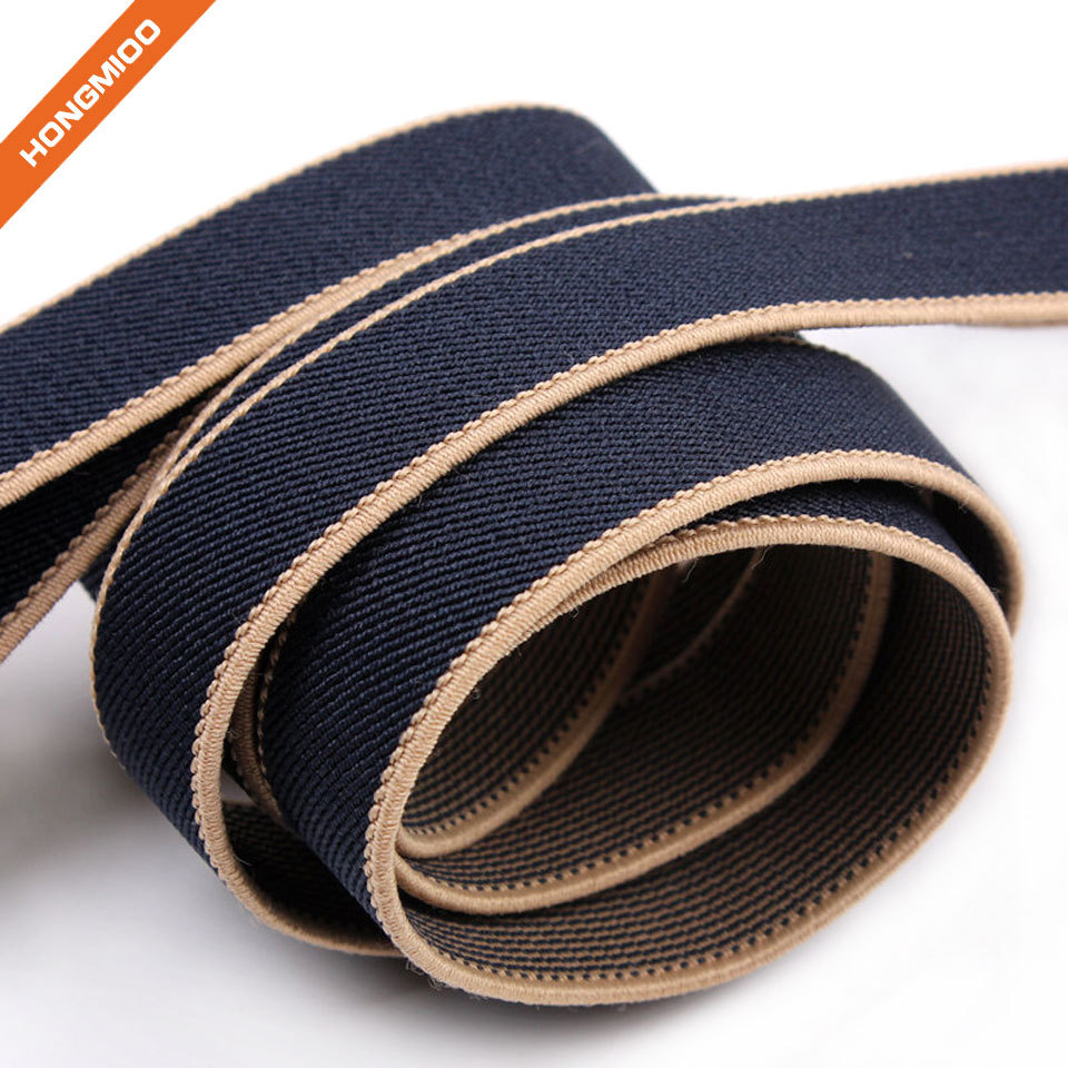 Full Size Mens Long No Cross Elastic Suspenders Holder Double Color Shirt Stays - Detail