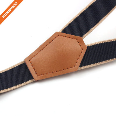 Durable Mens Adjustable Clips Polyester Suspender Blue Background Solid Shirt Stays