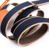 Durable Mens Adjustable Clips Polyester Suspender Blue Background Solid Shirt Stays