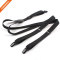 Plain Black Solid Fabric Suspender Belts Mens Durable 1.3 Inch Wide Shirt Holder Garter