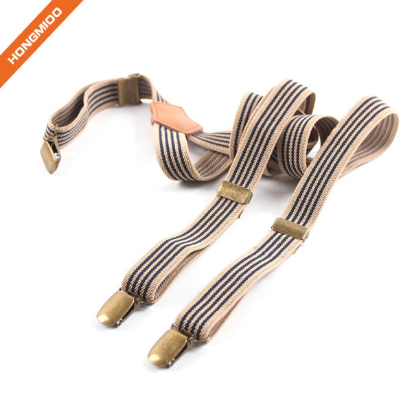Retro Design Mens Adjustable Accessory Suspenders Belt 3 Clips PU Leather Shirt Garter