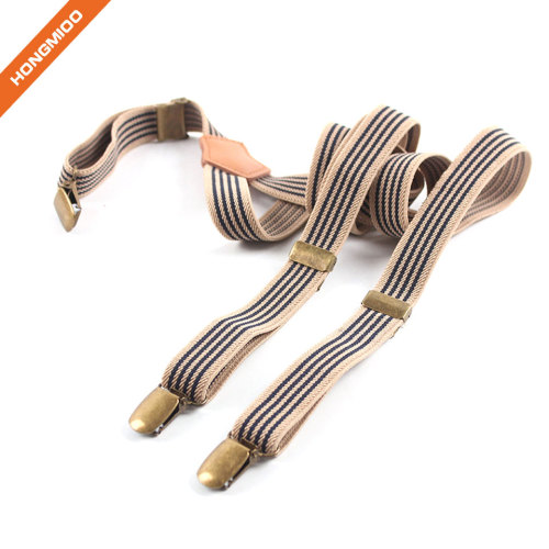 Retro Design Mens Adjustable Accessory Suspenders Belt 3 Clips PU Leat - Pu le - 3 clips suspender