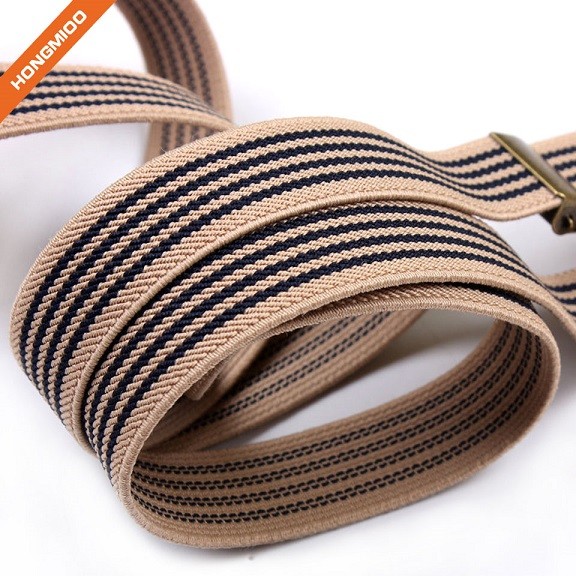 Retro Design Mens Adjustable Accessory Suspenders Belt 3 Clips PU Leather Shirt Garter - Specs
