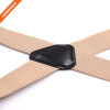 Beige Color Shirt Garter Belt Polished Silver Elastic Polyester Suspender