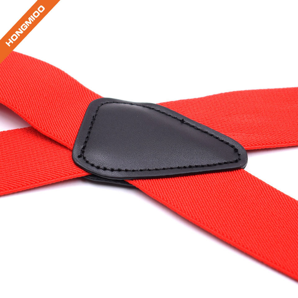 Classical X-Back Design Mens Colorful Polyester Shirt Garter Suspender Belts - Detail