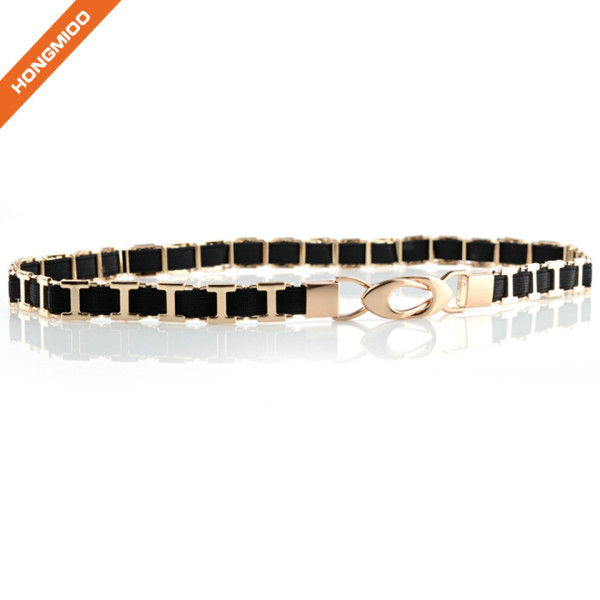 Sexy Ladies High Waist Metal Bow Punk Belt