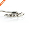 Women Plate Metal Silver Narrow Skinny Belt