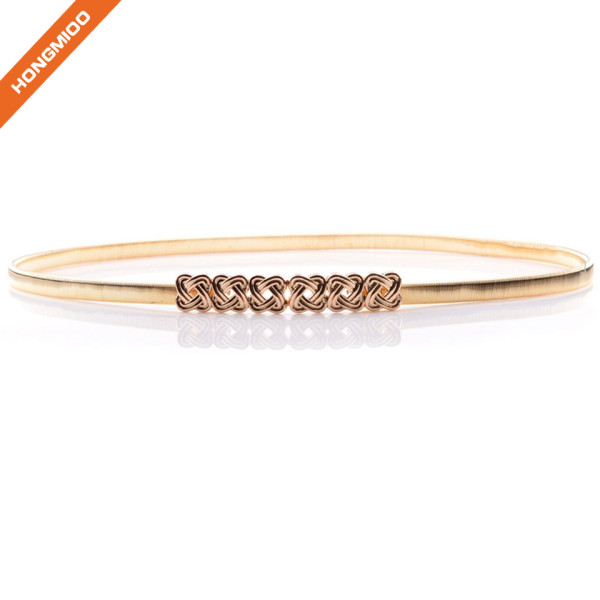 Ladies Leisure Metal Skinny Waist Belt Without Buckle