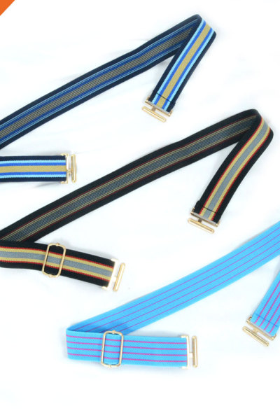 Elastic Boy Assorted Color Belt With Metal Clip
