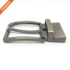 1 2/5 Inch (35 mm) Reversible Clamp Gunmetal Brush Belt Buckle