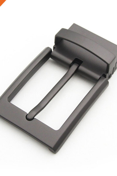 Men Black Metal Single Prong Clamp 35mm Belt Replacement Buckle