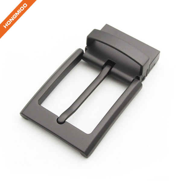 Men Black Metal Single Prong Clamp 35mm Belt Replacement Buckle