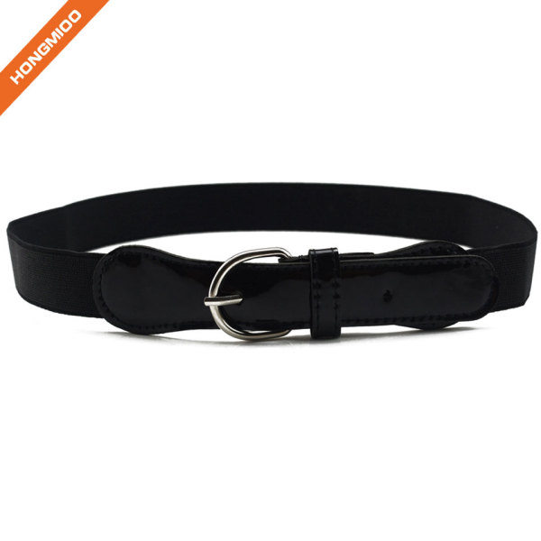 Factory Direct Sale Black Boy Pin Buckle Kids Belt
